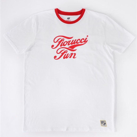 WHITE RED FIORUCCi FUN MEN’S GRAPHIC T-SHIRT - Picture 2 of 3